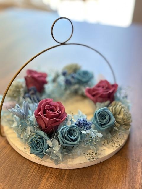 生花のようなプリザーブドフラワーインテリア